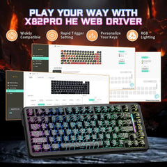 Attack Shark X82 Pro HE Keyboard (Black Contour)
