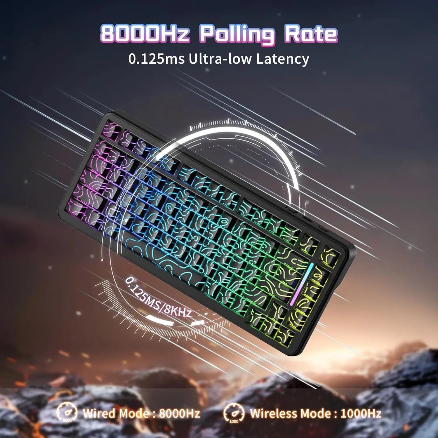 Attack Shark X82 Pro HE Keyboard (Black Contour)