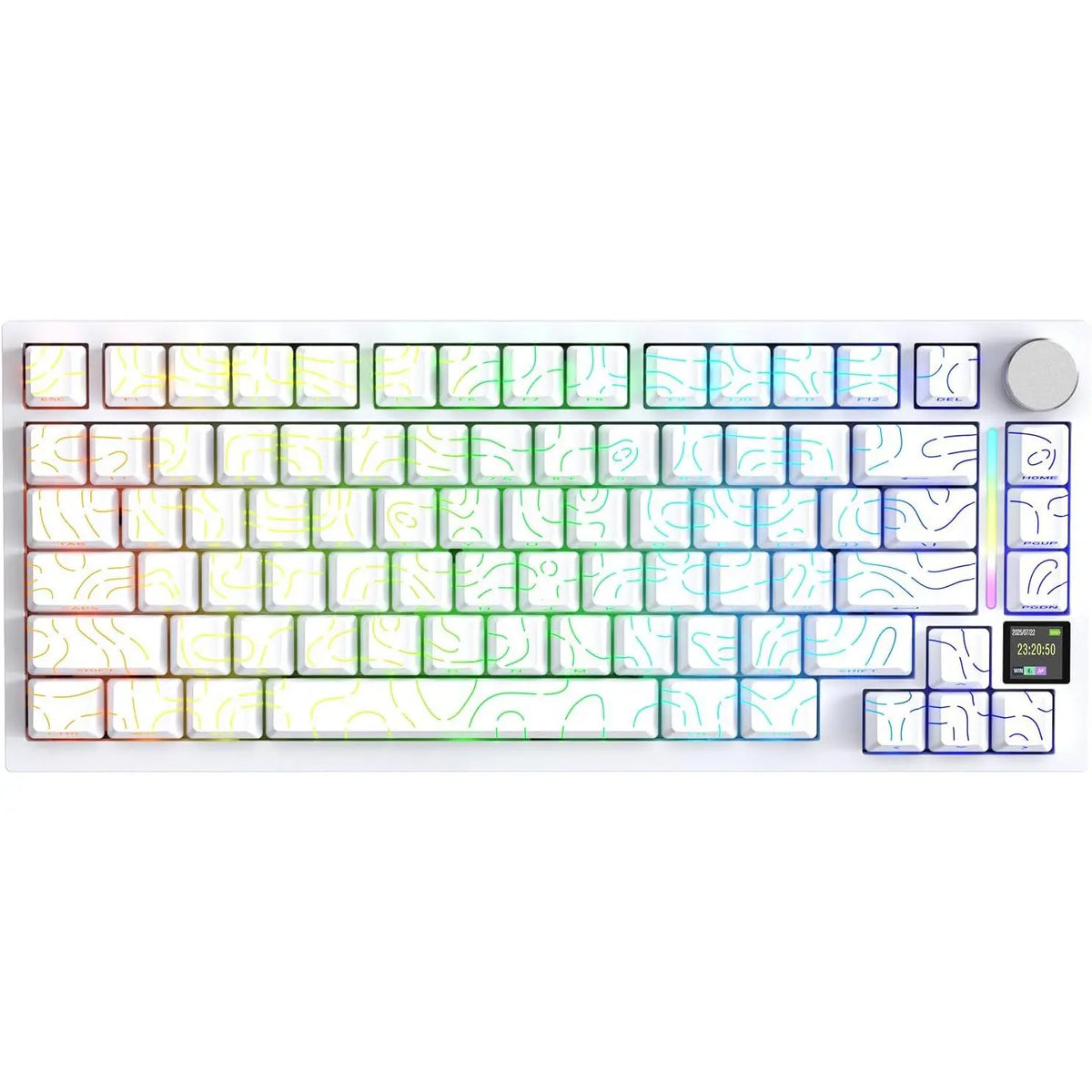 Attack Shark X820 Ultra Display Keyboard (White Contours)