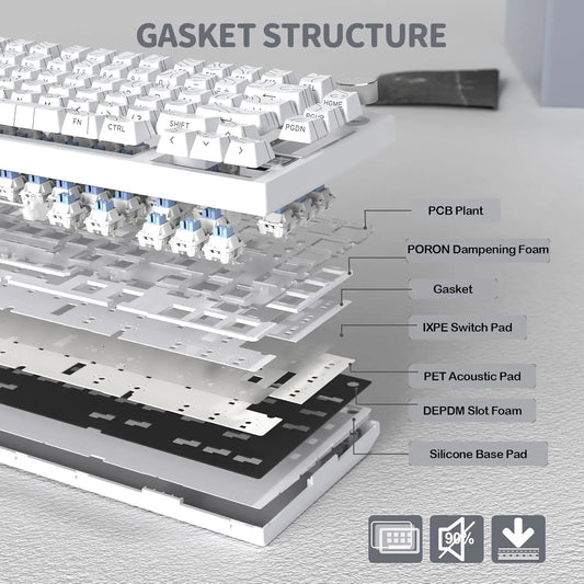 Attack Shark X820 Ultra Display Keyboard (White Contours)