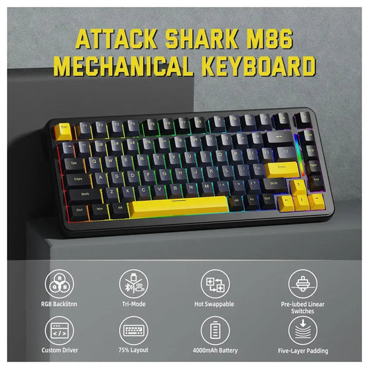 Attack Shark M86 Keyboard (Star Black)