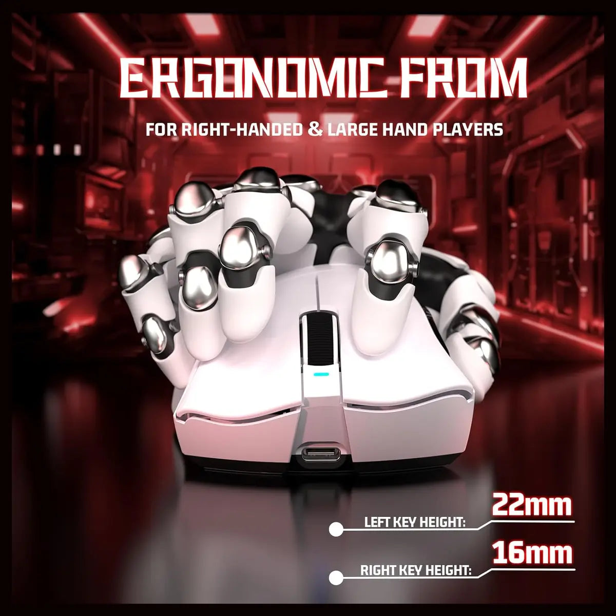 ATTACK SHARK V3 Ultra-Light Wireless Gaming Mouse, 25000 DPI, 62g, White