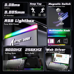 Attack Shark R85 HE Keyboard (White)